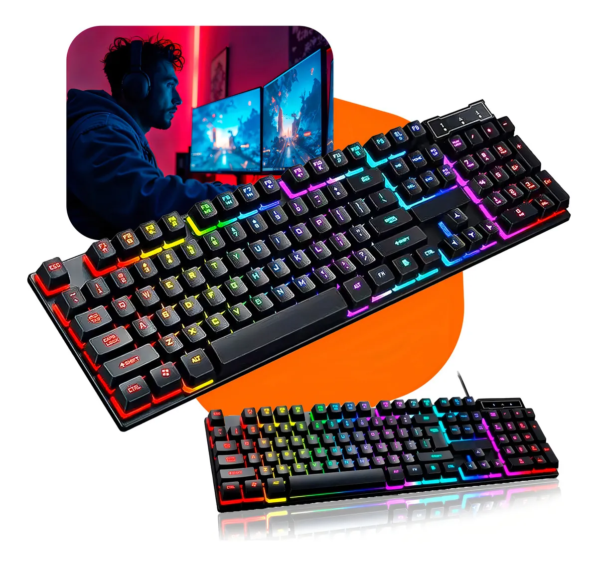 Teclado mecânico RGB